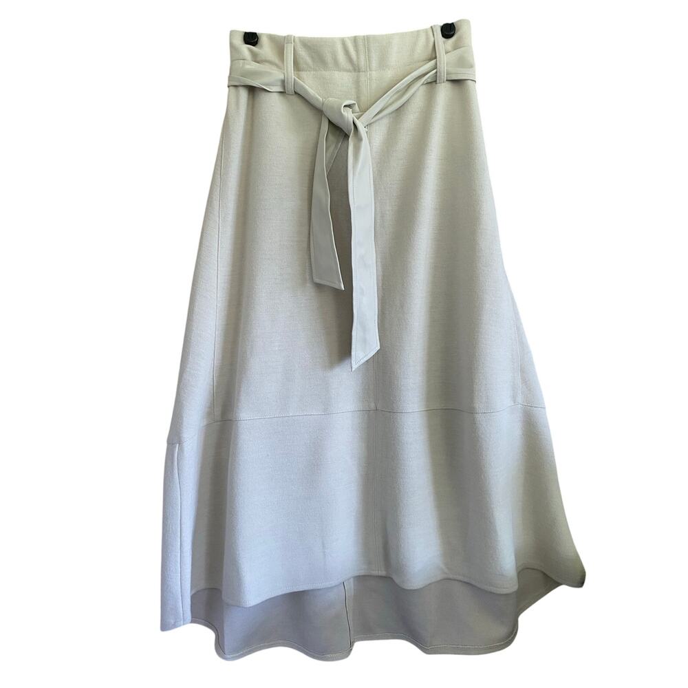 Catherine Malandrino Cream Knit Midi Skirt Size Small